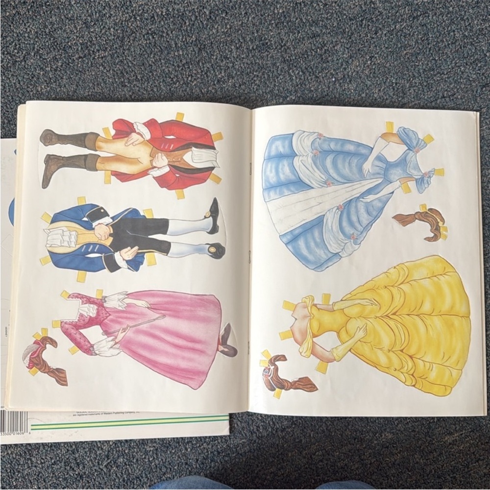 Vintage 1990’s Disney Aladdin & Beauty and the Beast Paper Doll Books